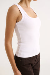 PRIMI - HARMONY SQUARE NECK TANK - OPTIC WHITE