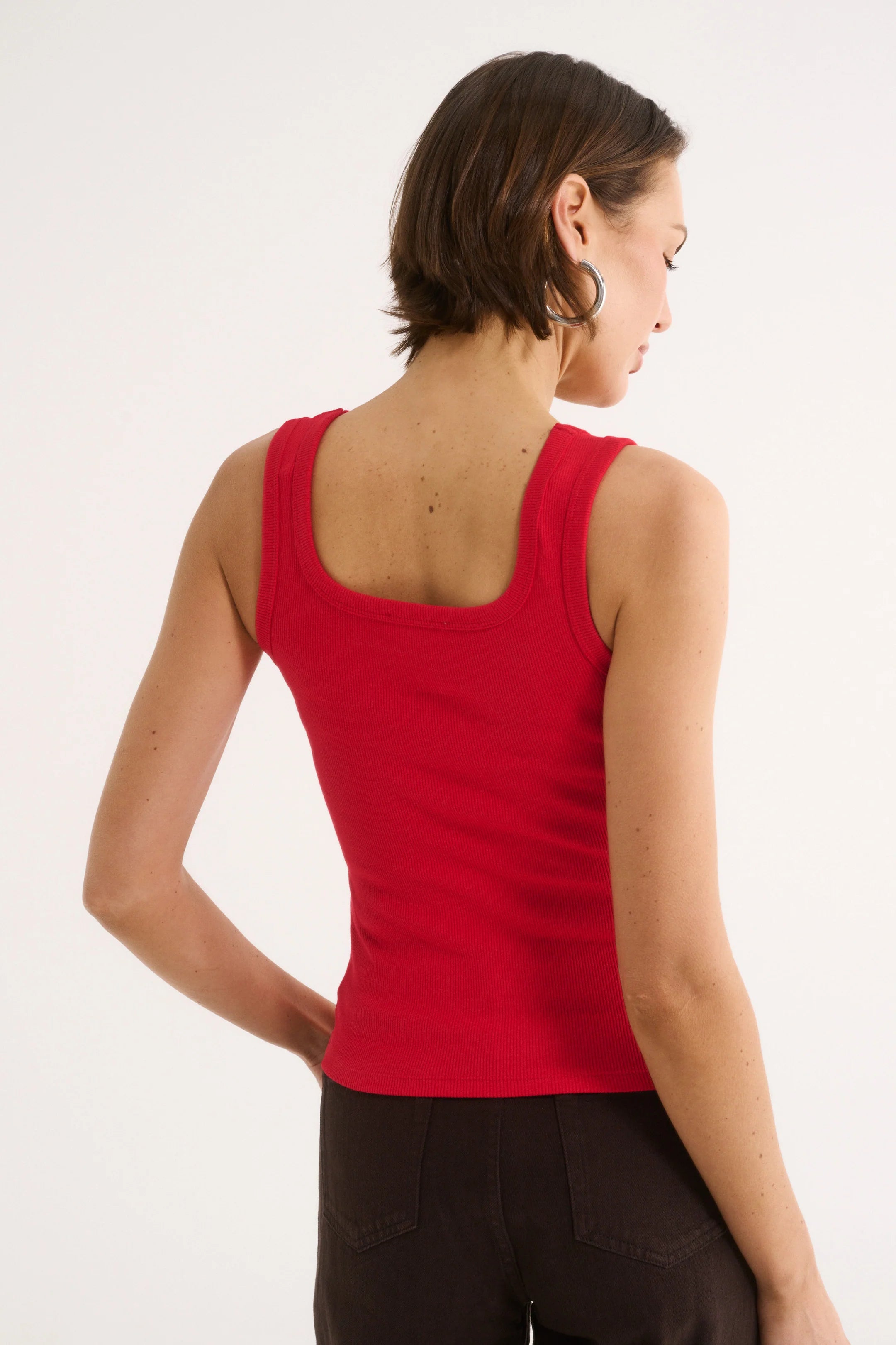 PRIMI - HARMONY SQUARE NECK TANK - RADIANT RED