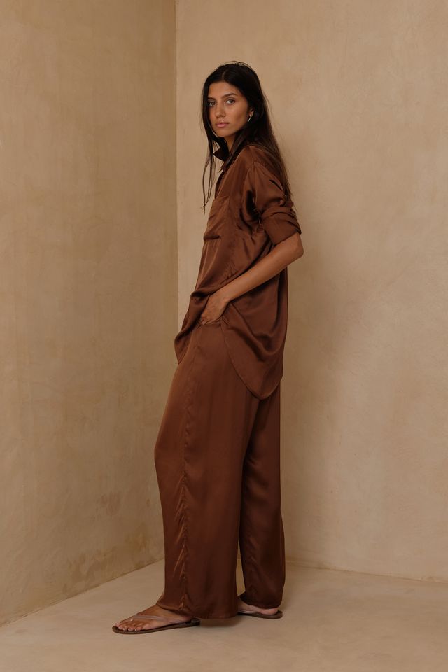 LILYA - SOLANA PANTS - CACAO BROWN