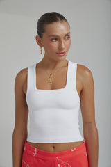 SUMMI SUMMI - KNIT TANK - WHITE