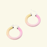 DOLCETTO DESIGNS - TROPICALE HOOP EARRING SUNSET - SILVER