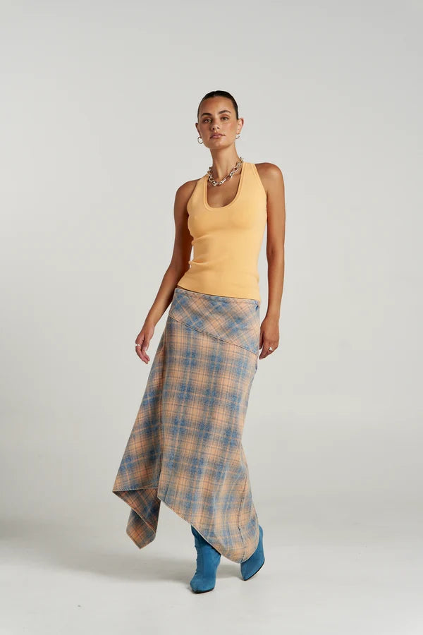 PRE ORDER - SUMMI SUMMI - FRENCHIE SKIRT - APEROL CHECK