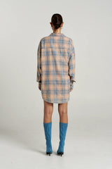 PRE ORDER - SUMMI SUMMI - PIP SHIRT DRESS - APEROL CHECK