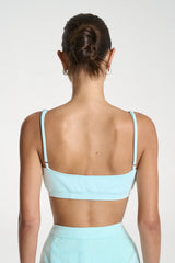 SUMMI SUMMI - SPORTS CROP- AQUA