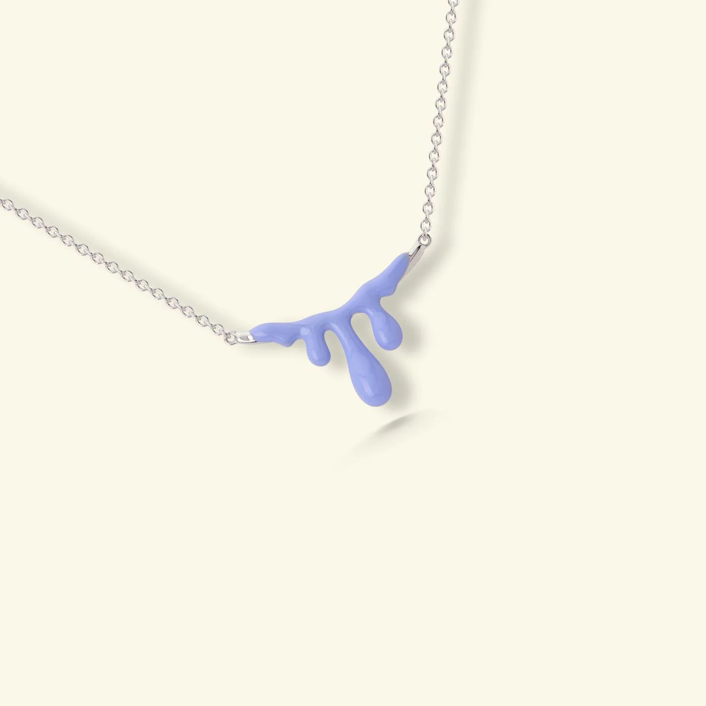 DOLCETTO DESIGNS - GELATO SILVER NECKLACE - LAVENDER