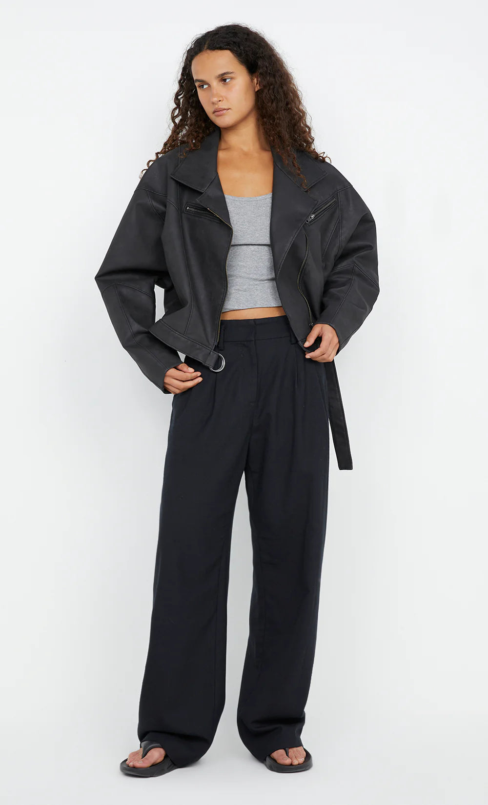 BEC & BRIDGE - DAVIE BOMBER - WASHED BLACK