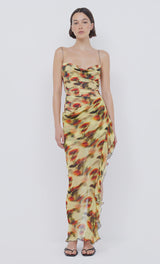 BEC & BRIDGE - FIORE ASYM MAXI DRESS - CITRUS ROSE