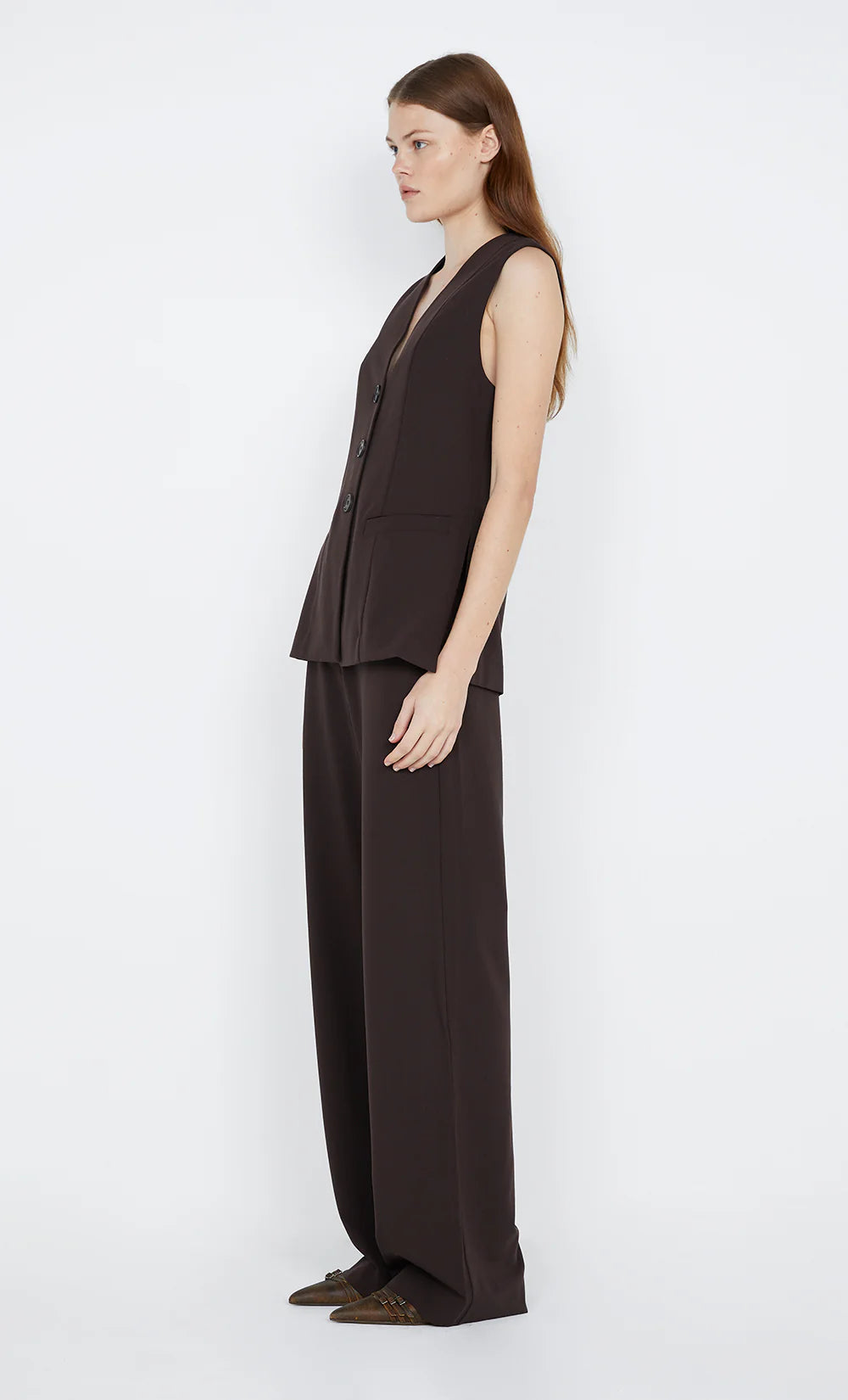 BEC AND BRIDGE - MANA STRAIGHT LEG PANT - DARK CHOC