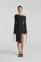 PRE ORDER - SUMMI SUMMI - EVE TIE DRESS - BLACK