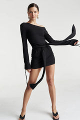 PRE ORDER - SUMMI SUMMI - EVE TIE DRESS - BLACK
