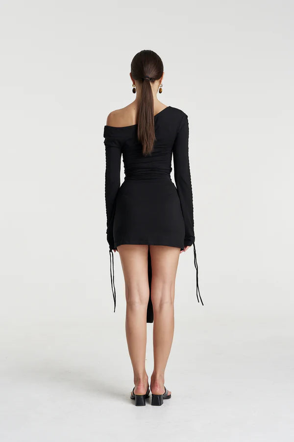 SUMMI SUMMI - EVE TIE DRESS - BLACK