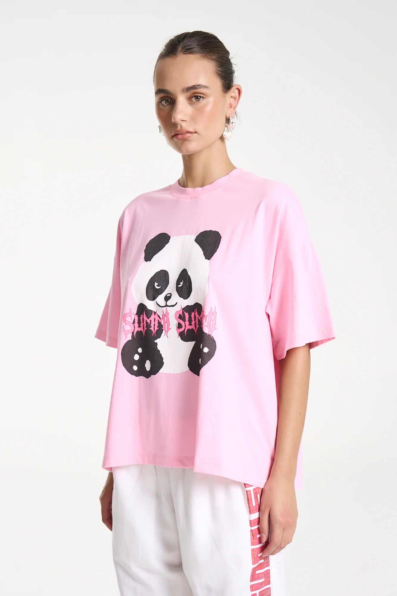 SUMMI SUMMI - BAND TEE - PINK PANDA