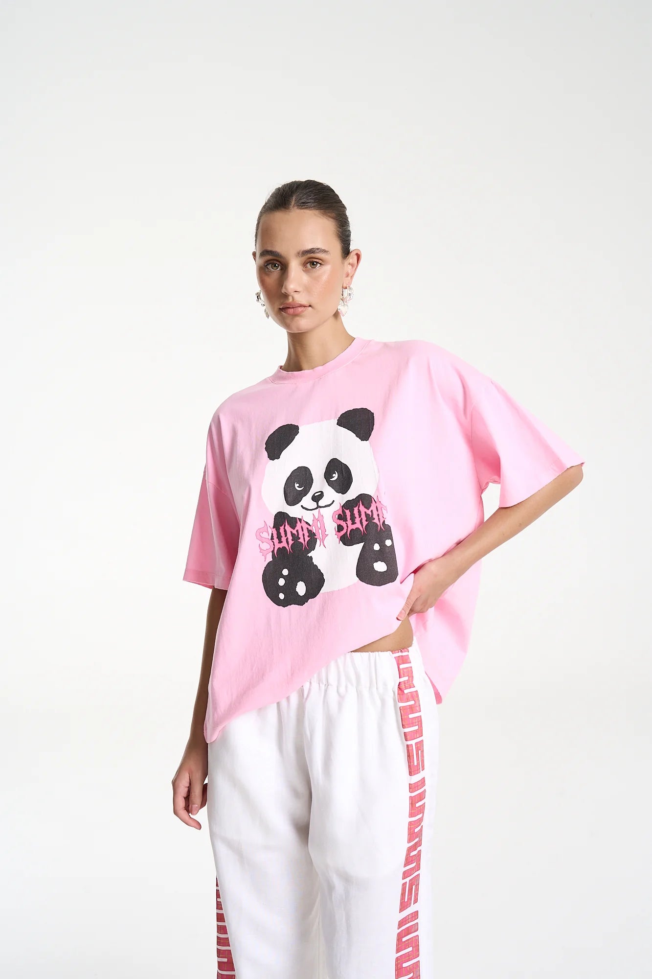 SUMMI SUMMI - BAND TEE - PINK PANDA