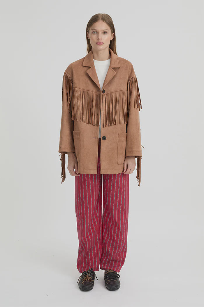 BLANCA - KIARA FRINGE JACKET - MOCHA