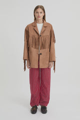 BLANCA - KIARA FRINGE JACKET - MOCHA