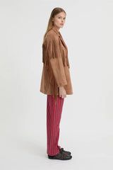 BLANCA - KIARA FRINGE JACKET - MOCHA