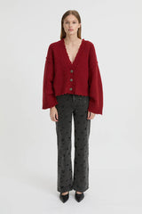 BLANCA - PEPA CARDIGAN - BURGANDY