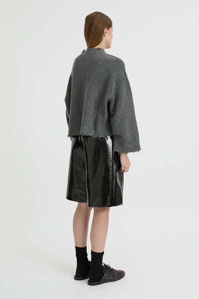 BLANCA - PEPA CARDIGAN - CHARCOAL GREY