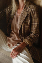 LILYA - ODILLA JACKET - SAND PLAID