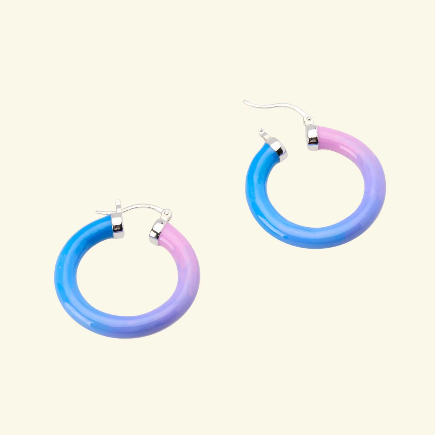 DOLCETTO DESIGNS - TROPICALE HOOP EARRING DAWN - SILVER