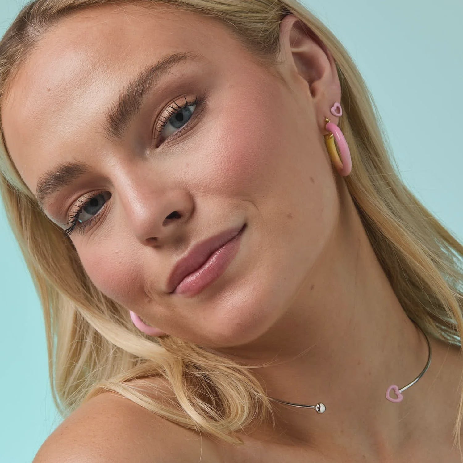 DOLCETTO DESIGNS - TROPICALE HOOP EARRING SUNSET - SILVER