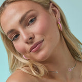 DOLCETTO DESIGNS - TROPICALE HOOP EARRING SUNSET - SILVER