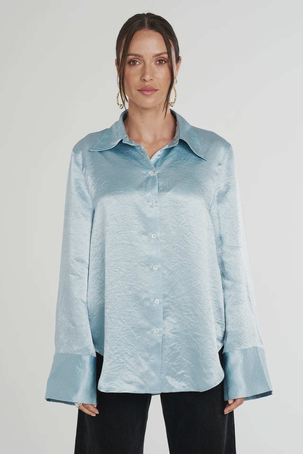 SUMMI SUMMI - CUFF SHIRT - CLOUD