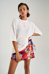 SUMMI SUMMI - OVERSIZE TEE - SHEER WHITE