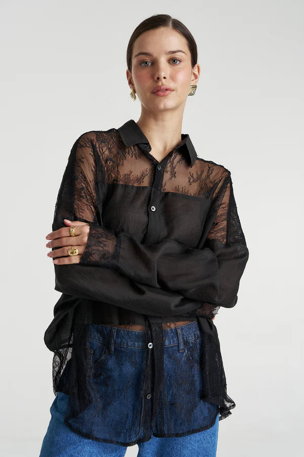 PRE-ORDER - SUMMI SUMMI - DUSK LS SHIRT - BLACK