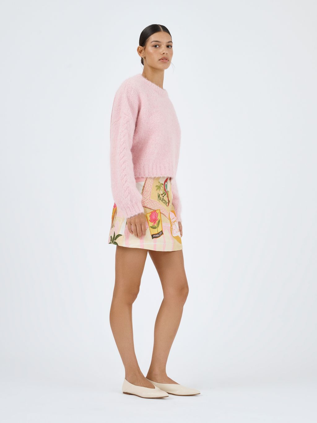 ROAME. -MARCY MINI SKIRT - PINK CITY