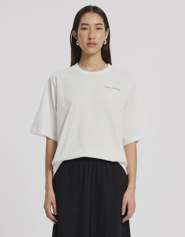 CAMILLA AND MARC - ZINNIA TEE - SOFT WHITE