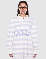ENA PELLY - MEL PANELLED POLO - VINTAGE WHITE