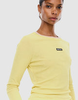 ENA PELLY - BLAIR LONG SLEEVE TOP - CELESTIAL YELLOW/OAT