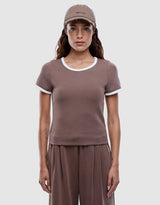 ENA PELLY - ELLY FITTED TEE - MOCHA