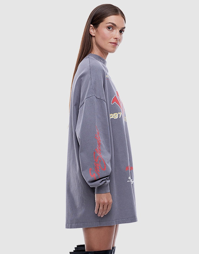 ENA PELLY - 1997 TEE DRESS - WASHED GREY