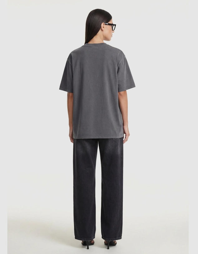 ENA PELLY - SOPHIA RELAXED TEE - WASHED GREY/PELLY EP