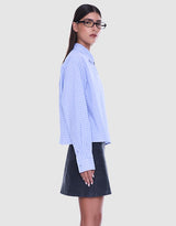 ENA PELLY - GEORGIA BOXY SHIRT - BLUE CHECK