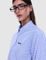 ENA PELLY - GEORGIA BOXY SHIRT - BLUE CHECK