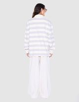 ENA PELLY - MEL PANELLED POLO - VINTAGE WHITE