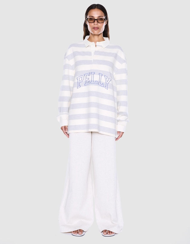 ENA PELLY - MEL PANELLED POLO - VINTAGE WHITE