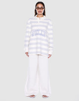 ENA PELLY - MEL PANELLED POLO - VINTAGE WHITE