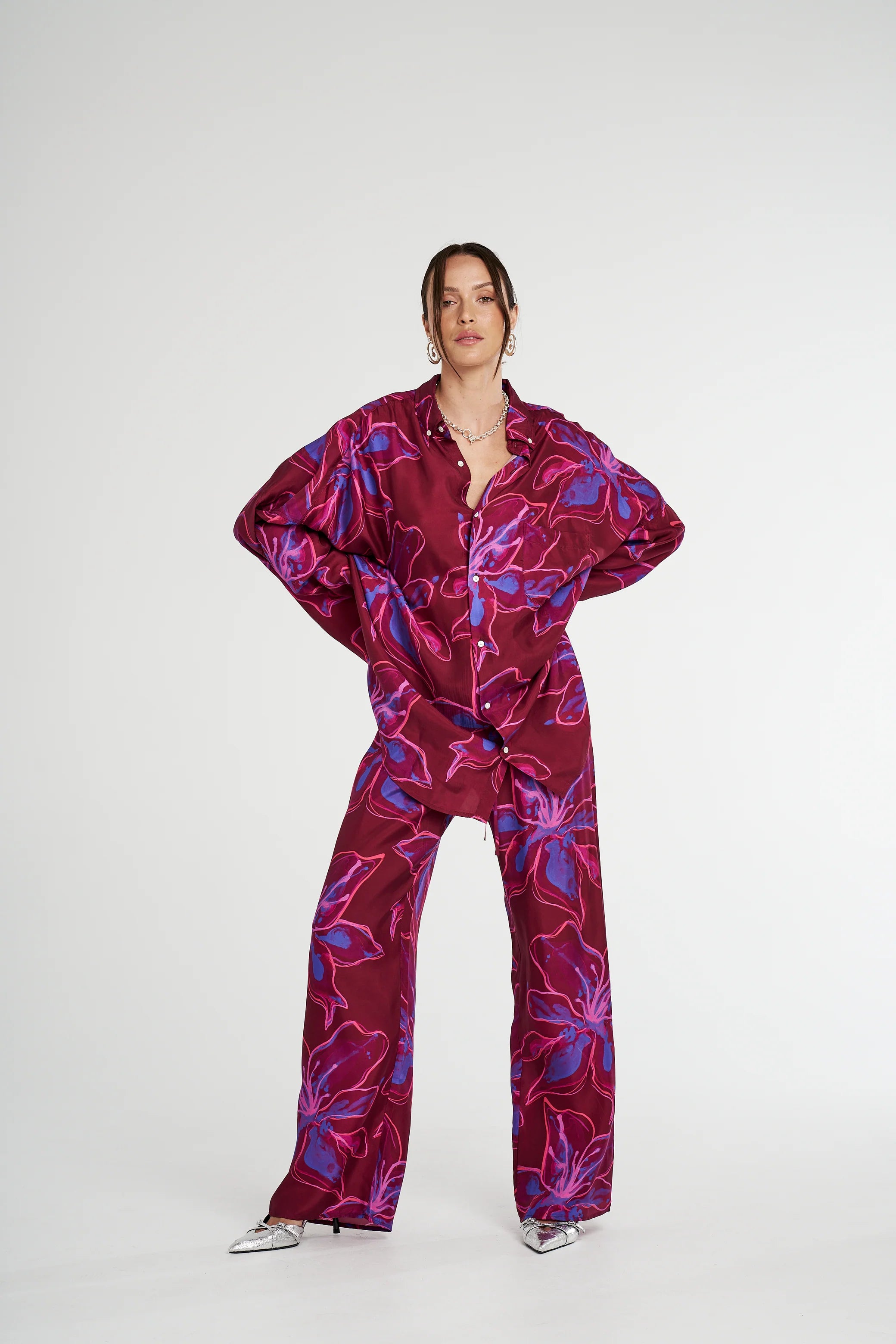 SUMMI SUMMI - RELAXED DRAWSTRING PANT - JAM LILY