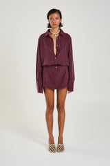 SUMMI SUMMI - BUTTON UP DRESS - KINA PINSTRIPE
