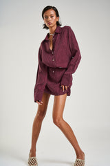 SUMMI SUMMI - BUTTON UP DRESS - KINA PINSTRIPE