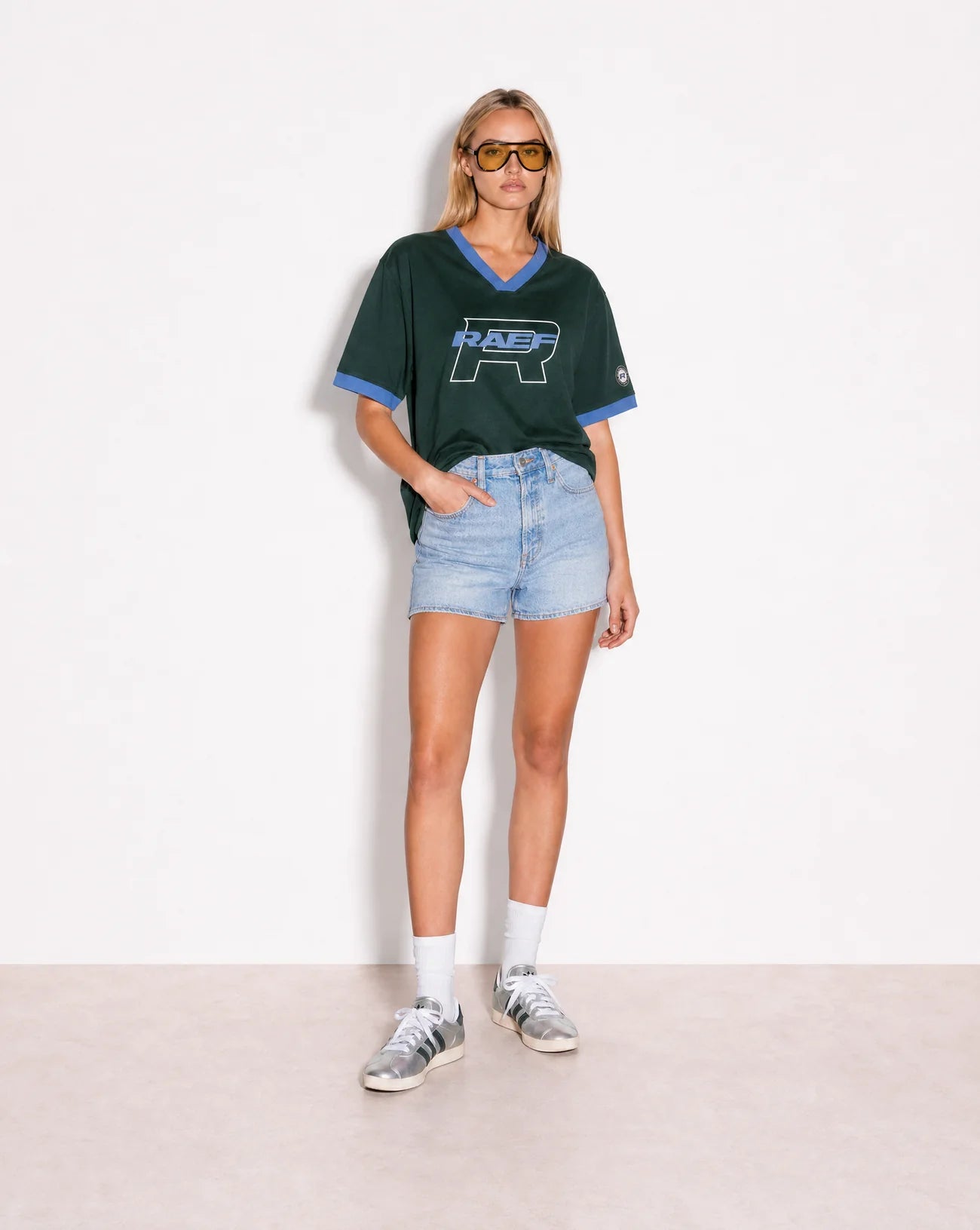 PRE ORDER - RAEF THE LABEL - KYA V NECK TEE - PINE