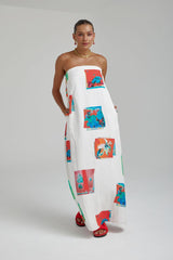 SUMMI SUMMI - STRAPLESS MAXI DRESS - MONTAGE WHITE