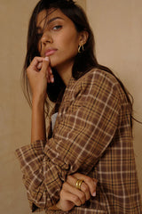 LILYA - ODILLA JACKET - SAND PLAID