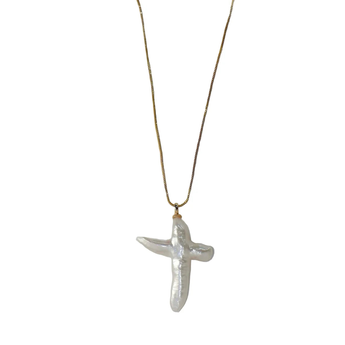 ZAYA - LITA CROSS PEARL NECKLACE