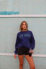 RAEF - MACI RELAXED SWEATER - CLASSIC BLUE