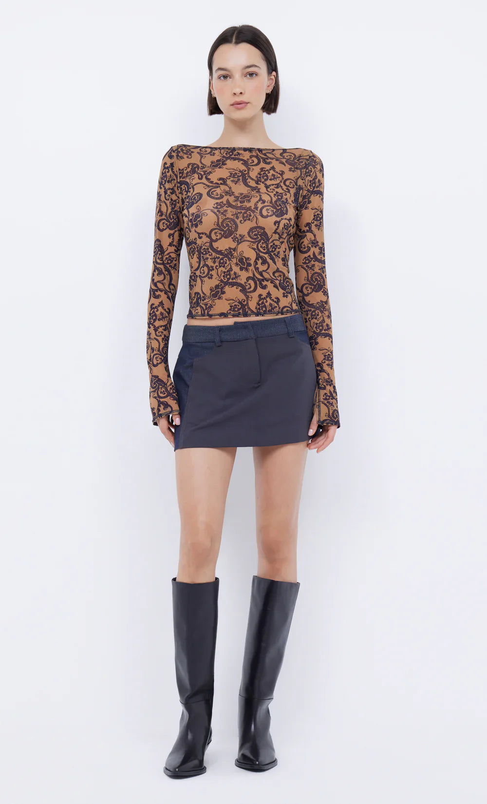 BEC & BRIDGE - FLEUR DE LIS LONG SLEEVE TOP - BANDANA